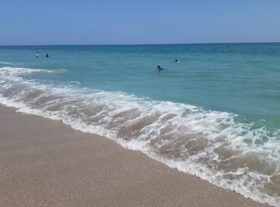 Beautiful beach that looks like South Florida beaches, surrounded by pristine nature.